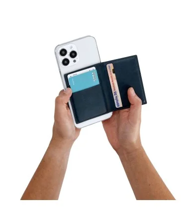 Tarjetero Salwen Magnético con 4 Compartimentos de PU