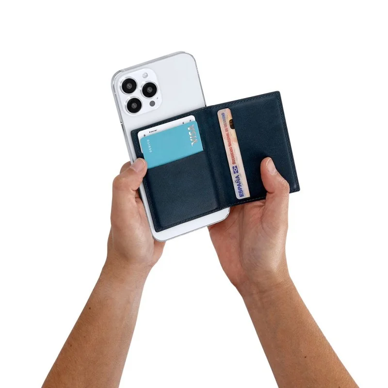 Tarjetero Salwen Magnético con 4 Compartimentos de PU