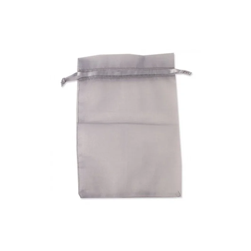 pack de 20 Bolsas de organza 18 x 24,8 cm plateada para regalos, bodas, comuniones y detalles