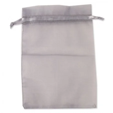 pack de 20 Bolsas de organza 18 x 24,8 cm plateada para regalos, bodas, comuniones y detalles
