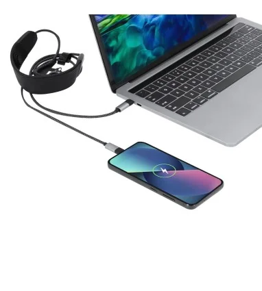 Cable Cargador Herbon USB-C PD 100W con Masajeador de Cuello y Soporte para Móvil