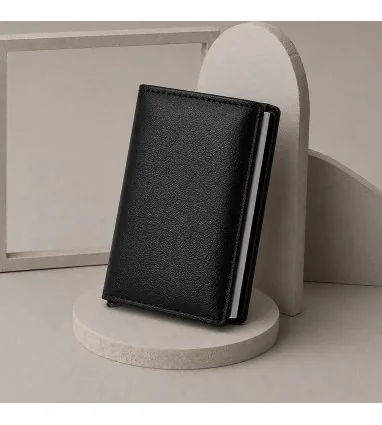 Tarjetero Billetero Nimar RFID de PU con Monedero y Tarjetero de Aluminio