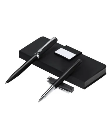 Set Orel de Bolígrafo y Roller de Acero Inoxidable con Estuche Premium