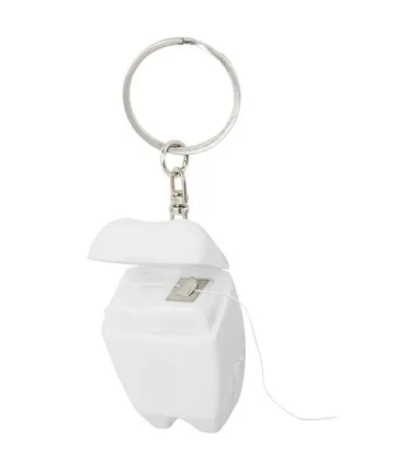 Llavero Dental con Hilo Dental Portátil en Forma de Muela