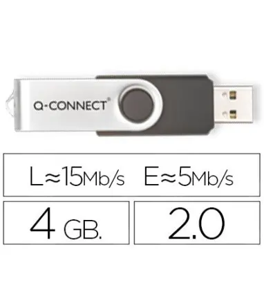 MEMORIA USB Q-CONNECT FLASH 4 GB 2.0