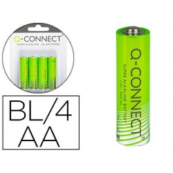 PILA Q-CONNECT ALCALINA AA -BLISTER CON 4 PILAS