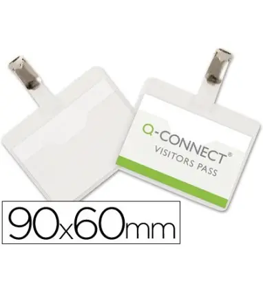 IDENTIFICADOR CON PINZA Q-CONNECT KF01560 60X90 MM -CON APERTURA SUPERIOR