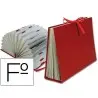 CARPETA FUELLE LIDERPAPEL FOLIO CARTON FORRADO BURDEOS