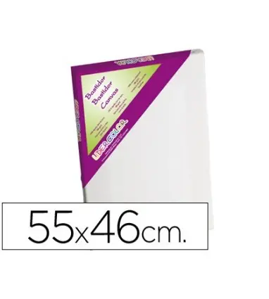BASTIDOR LIDERCOLOR 10F LIENZO GRAPADO LATERAL ALGODON 100% MARCO PAWLONIA 1,8X3,8 CM BORDES MADERA 55X46 CM