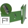 CARPETA DE 2 ANILLAS 25MM MIXT AS LIDERPAPEL FOLIO FORRADO PAPERCOAT CON OLLAO Y TARJETERO COMPRESOR PLASTICO VERDE