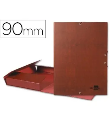 CARPETA PROYECTOS LIDERPAPEL FOLIO LOMO 90MM CARTON FORRADO CUERO