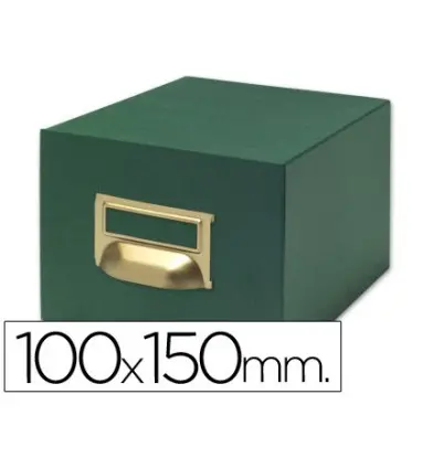 FICHERO FICHAS TELA VERDE 1000 FICHAS N.3 -TAMA?O 100X150 MM