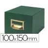 FICHERO FICHAS TELA VERDE 1000 FICHAS N.3 -TAMA?O 100X150 MM