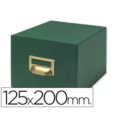 FICHERO FICHAS TELA VERDE 1000 FICHAS N.4 -TAMA?O 125X200 MM