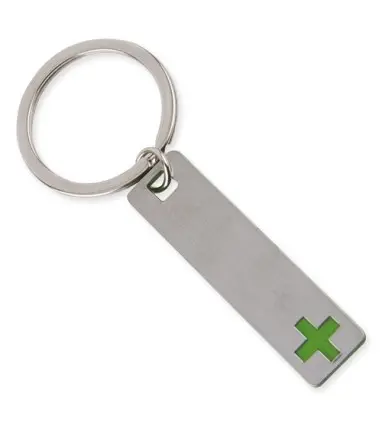 Llavero Metalico Alargado Cruz