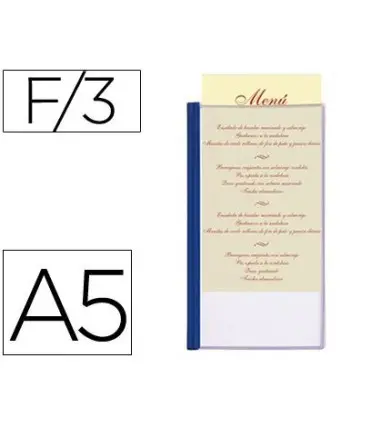 PORTA MENUS LIDERPAPEL PVC DIN A5 CON 3 FUNDAS