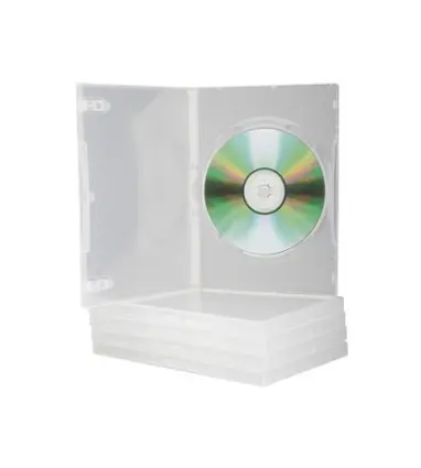 CAJA DVD Q-CONNECT TRANSPARENTE PACK DE 5 UNIDADES