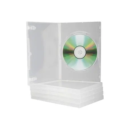 CAJA DVD Q-CONNECT TRANSPARENTE PACK DE 5 UNIDADES