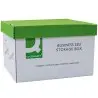 CAJON Q-CONNECT CARTON PARA 3 CAJAS ARCHIVO DEFINITIVO A4 LOMO 100 MM MONTAJE AUTOMATICOMEDIDAS INTERIOR 327X387X250MM