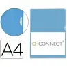 CARPETA DOSSIER U?ERO PLASTICO Q-CONNECT DIN A4 120 MICRAS AZUL CAJA DE 100 UNIDADES