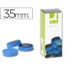 IMANES PARA SUJECION Q-CONNECT IDEAL PARA PIZARRAS MAGNETICAS35 MM AZUL -CAJA DE 10 IMANES