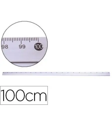 REGLA METALICA Q-CONNECT ALUMINIO 1 M