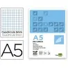 RECAMBIO LIDERPAPEL A5 120 HOJAS 80G/M2 CUADRO 5MM SIN MARGEN 6 TALADROS BANDAS DE 5 COLORES