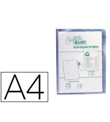 CARPETA DOSSIER U?ERO SARO PVC DIN A4 280 MC TRANSPARENTE