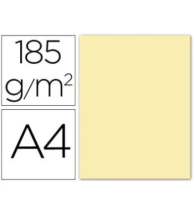 CARTULINA GUARRO DIN A4 CREMA 185 GR PAQUETE 50 H