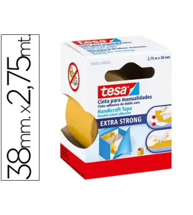 CINTA DOBLE CARA TESA FILM MANUALIDADES 2,75MT X38MM
