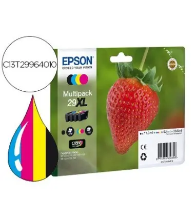 INK-JET EPSON HOME 29XL T2996 XP435/330/235 MULTIPACK 4 COLORES NEGRO/AMARILLO/CIAN/MAGENTA