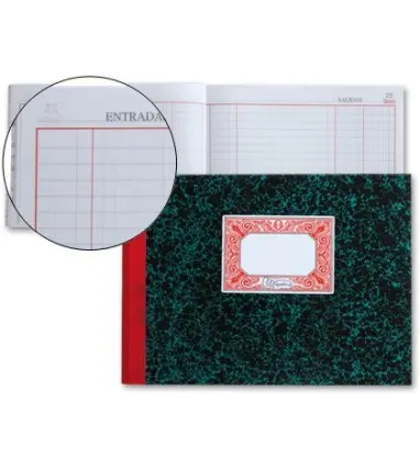 LIBRO MIQUELRIUS CARTONE 3087 CUARTO 100 HOJAS ENTRADA Y SALIDA APAISADO