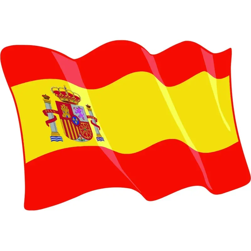 Pegatina Bandera España con Escudo Constitucional