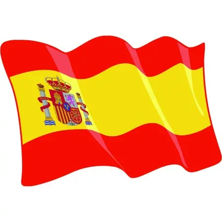 Pegatina Bandera España con Escudo Constitucional