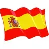 Pegatina Bandera España con Escudo Constitucional