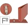 CARPETA DE 2 ANILLAS 40MM REDONDAS LIDERPAPEL FOLIO APAISADO CUERO