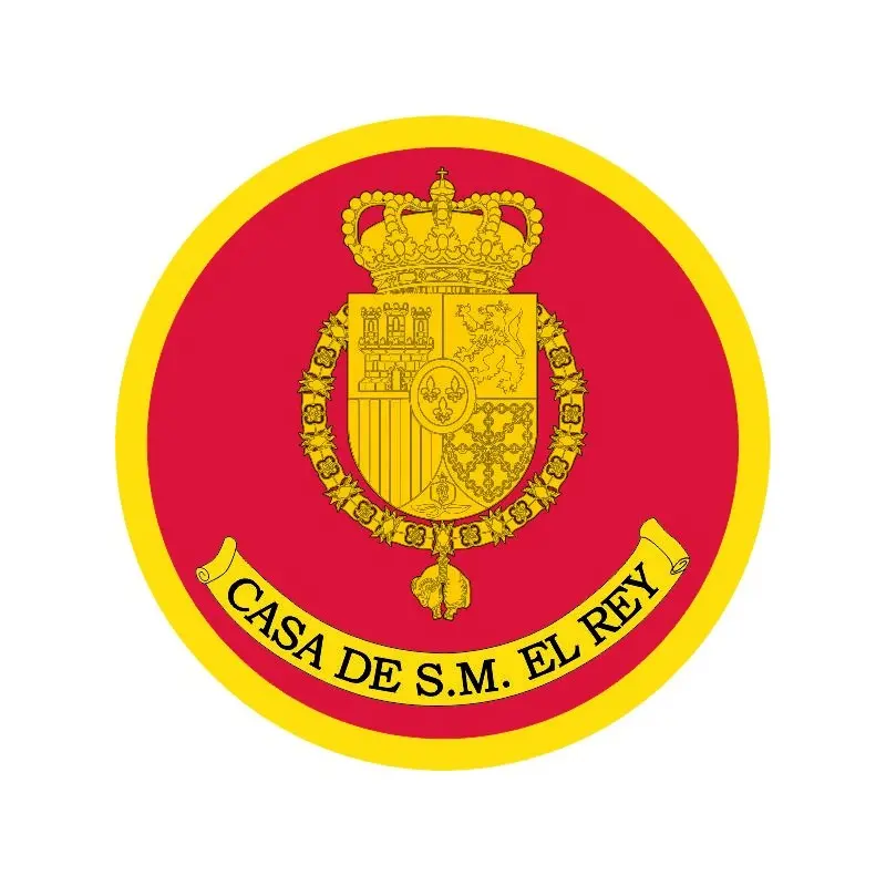 Pegatina Casa Real Felipe VI Redondo Con Orla