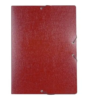CARPETA PROYECTOS LIDERPAPEL FOLIO LOMO 30MM CARTON GOFRADO ROJA