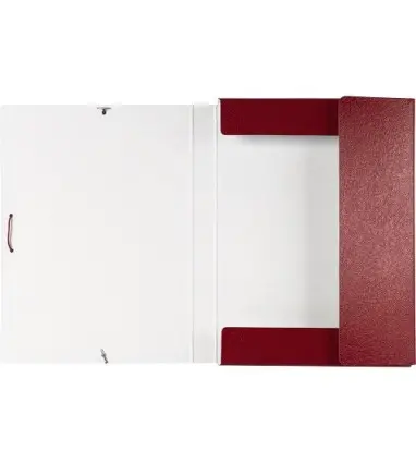 CARPETA PROYECTOS LIDERPAPEL FOLIO LOMO 30MM CARTON GOFRADO ROJA