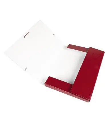 CARPETA PROYECTOS LIDERPAPEL FOLIO LOMO 30MM CARTON GOFRADO ROJA