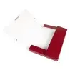 CARPETA PROYECTOS LIDERPAPEL FOLIO LOMO 30MM CARTON GOFRADO ROJA