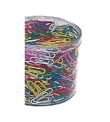 Clips colores liderpapel bote 1000 unidades colores surtidos