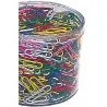 Clips colores liderpapel bote 1000 unidades colores surtidos