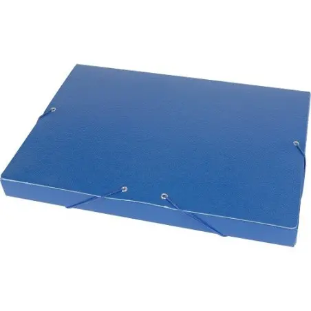 CARPETA PROYECTOS LIDERPAPEL FOLIO LOMO 30MM CARTON GOFRADO AZUL