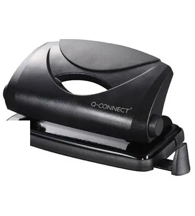 Taladrador q-connect kf01233 negro -abertura 1 mm -capacidad 10 hojas