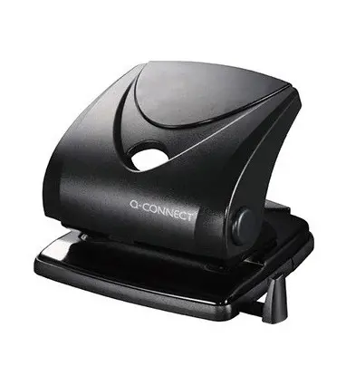 Taladrador q-connect kf01235 negro -abertura 2,7 mm -capacidad 27 hojas