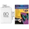 Bolsa de plastificar fellowes brillo din a4 80 mc pack 25 unidades