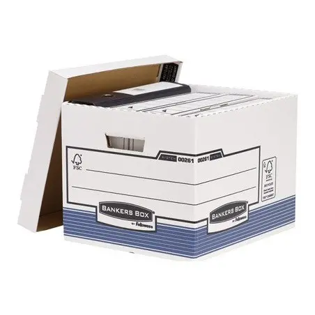 Cajon fellowes carton reciclado para almacenamiento de archivo capacidad 4 cajas de archivo tamaño din a4 78290