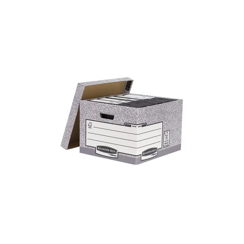 Cajon fellowes carton reciclado para almacenamiento de archivo capacidad 4 cajas de archivo tamaño folio 78287