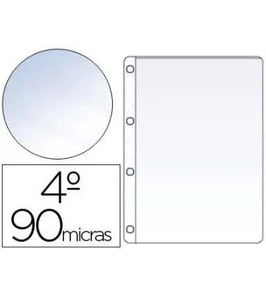 Funda saro pvc cuarto cuatro taladros 90 mc cristal caja de 100 unidades